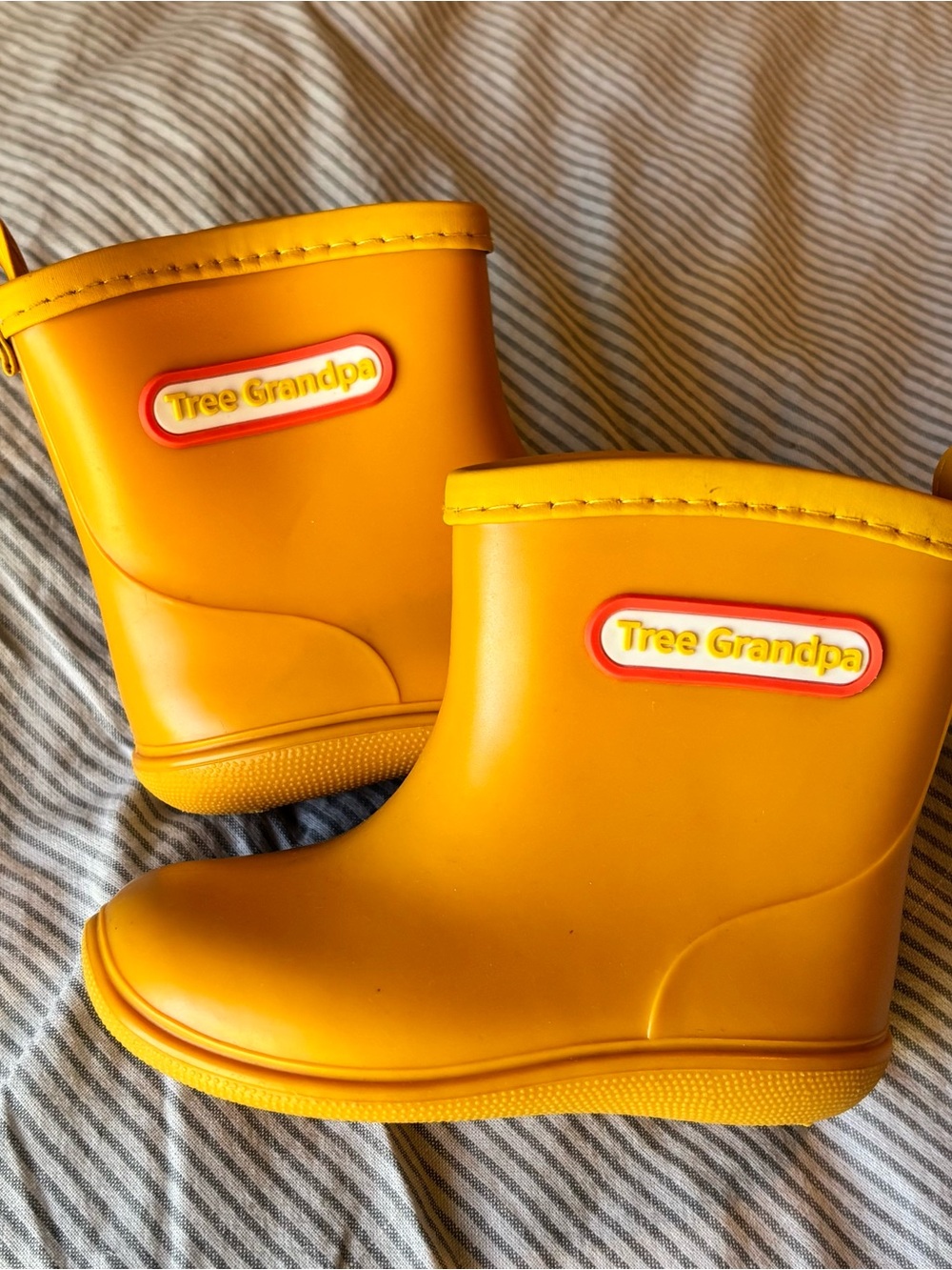 Kids Yellow Rain Boots - Tree Grandpa